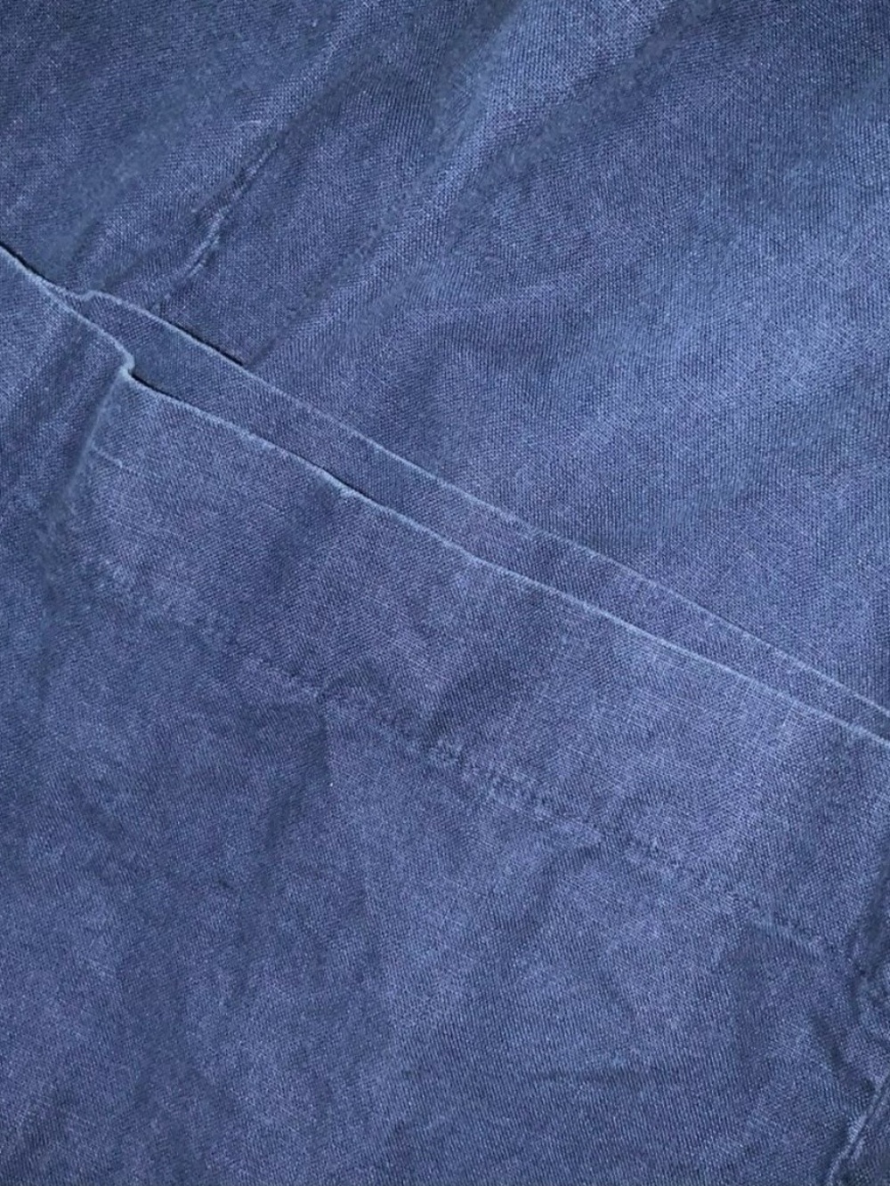 free label 100% linen high waisted wide leg flowy pants navy Large elastic - Picture 8 of 9